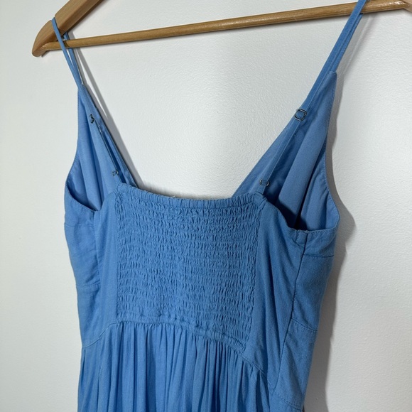 Abercrombie & Fitch Blue Line Blend Button Through Maxi Dress XS - Picture 8 of 9